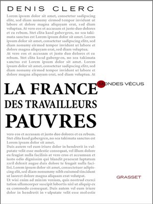 cover image of La France des travailleurs pauvres